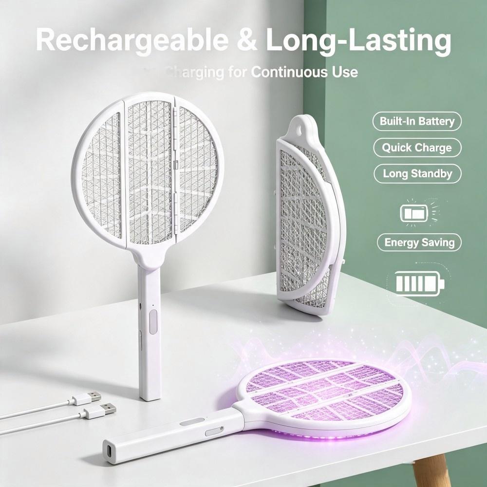 Camping - 折りたたみ式2-in-1蚊取り器、USB充電式360° ° 携帯型虫取り器 寝室 キャンプ 家庭用害虫駆除器