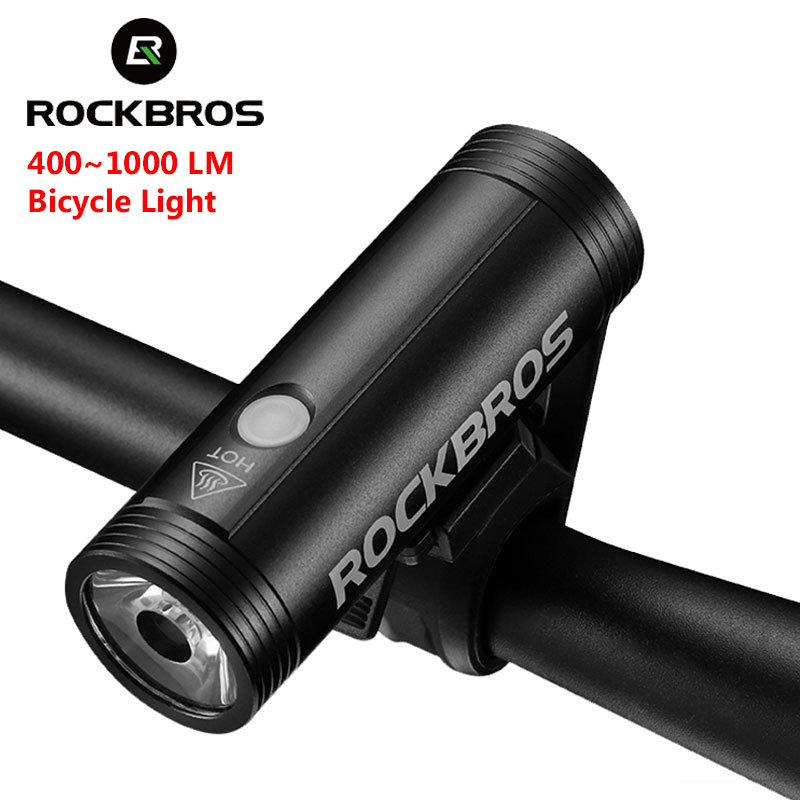 Rechargeable Bicycle Headlight 1000 Lumen - マウンテンバイク用の充電式自転車ヘッドライト,ROCKBROS-USB mAh, 400〜4800ルーメン,