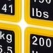 Fitness Equipment - 2枚入り 黄色 ウェイトステッカー ラベル 数字 10-200ポンド