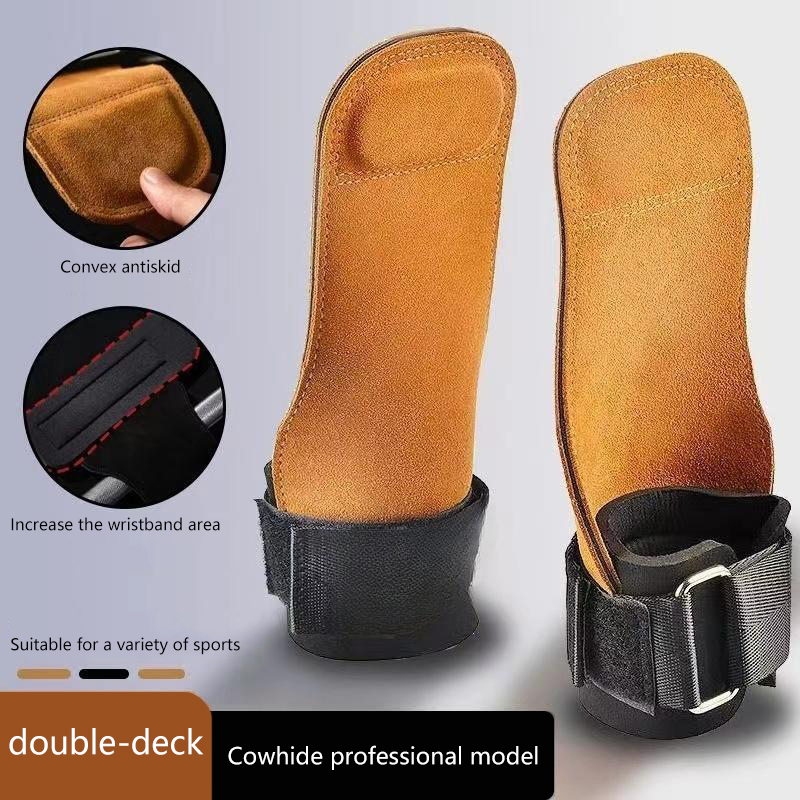 Wrist Wraps Weightlifting Support - ジムフィットネスグローブ（リストストラップ付き、男女兼用）；ウェイトリフティング、ベンチプレス、懸垂トレーニング用の二重層PUレザー。