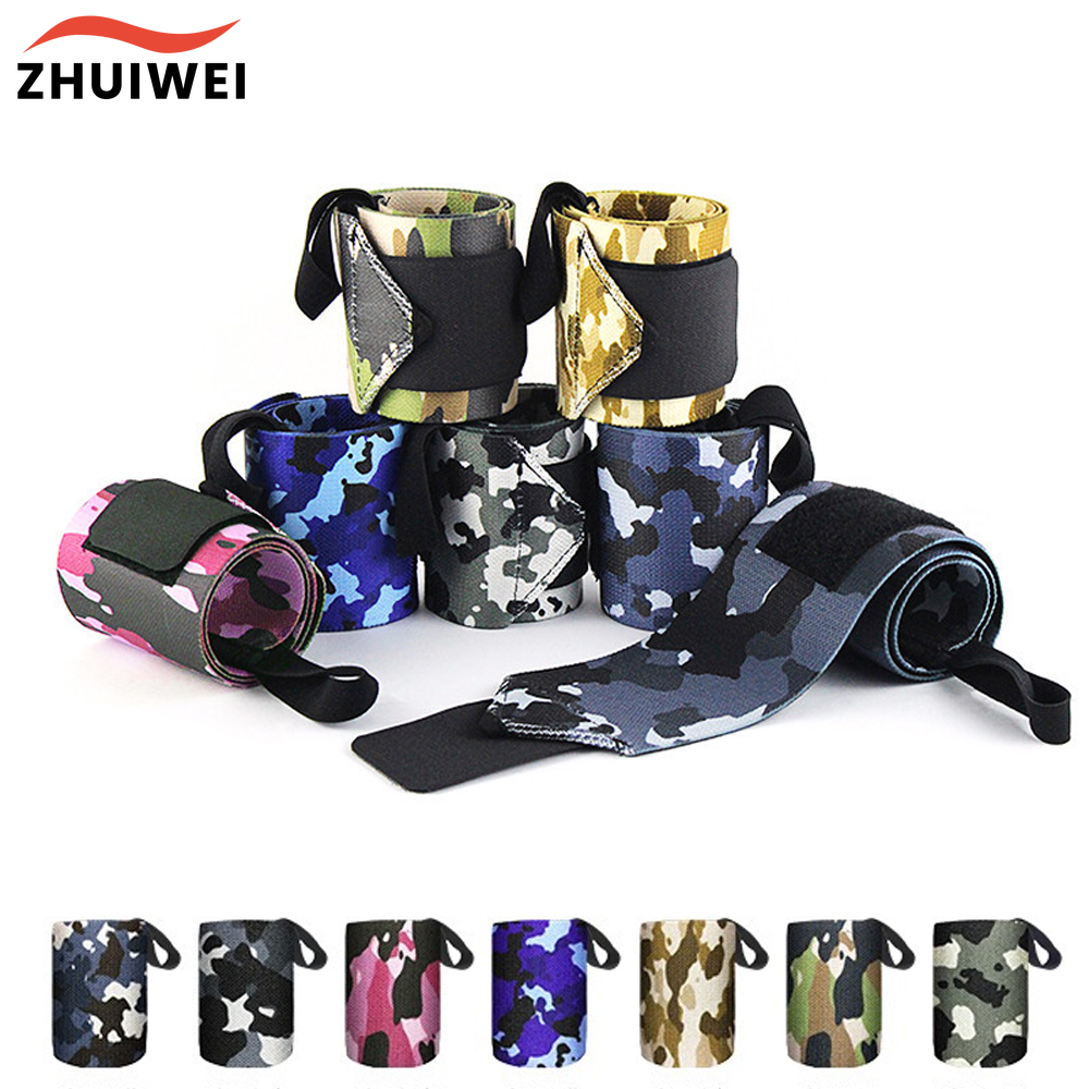 Wrist Wraps Weightlifting Support - 1pc 手首サポートジムストラップ迷彩調節可能なリストバンド弾性リストラップ包帯ジム重量挙げ保護ハンドラップ