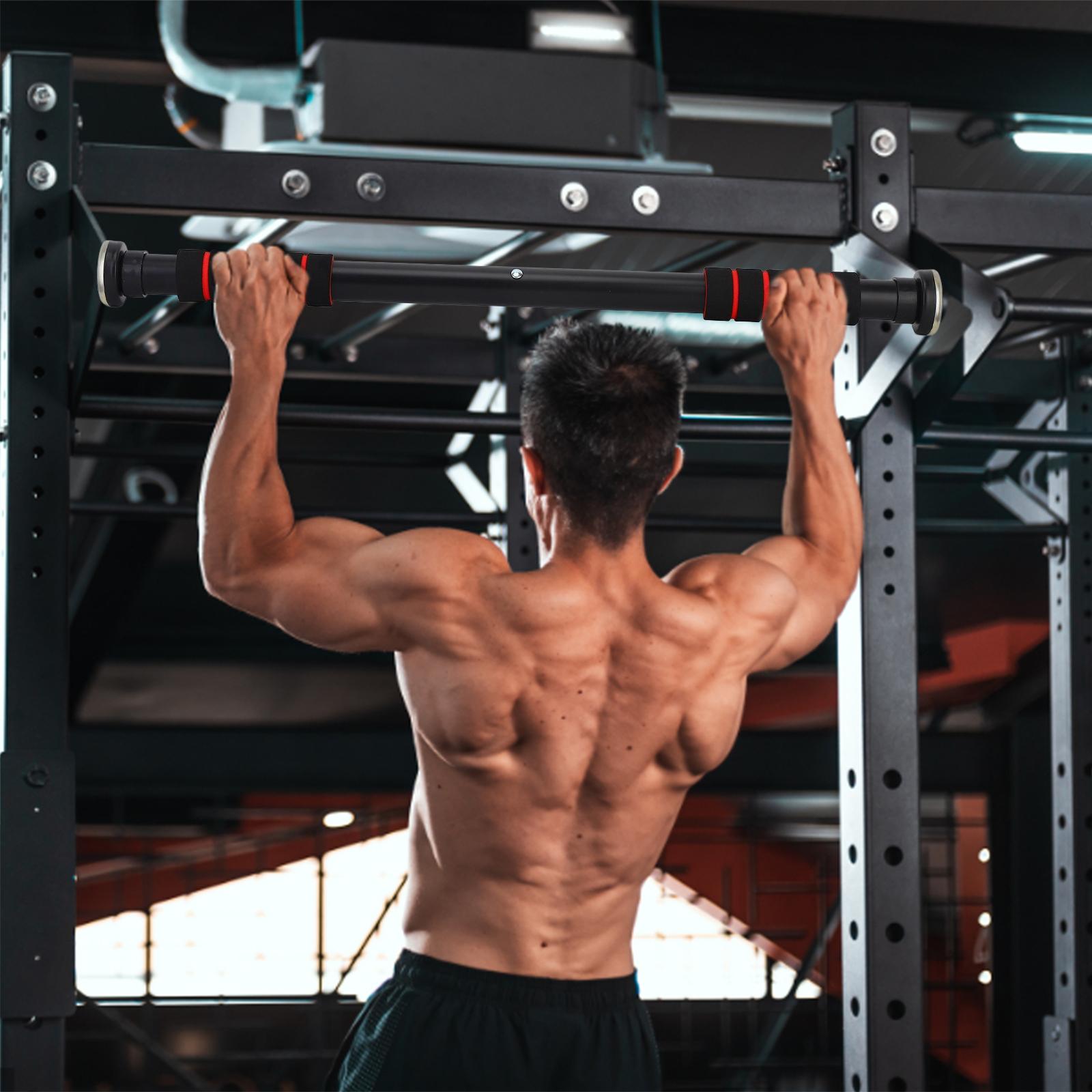 Door Pull Up Bar No Screw - ネジ不要の滑り止めドア用懸垂バー、家庭用ジムフィットネスエクササイズトレーニング器具用ドア枠懸垂バー