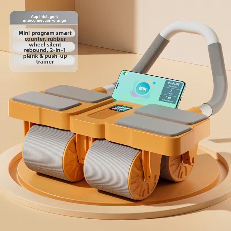 Ab Roller Wheel With Elbow Support - 四輪肘サポート腹筋ローラー 腹筋回転弾性ローリング腹筋ローラー フラットプレートサポートアブローラー