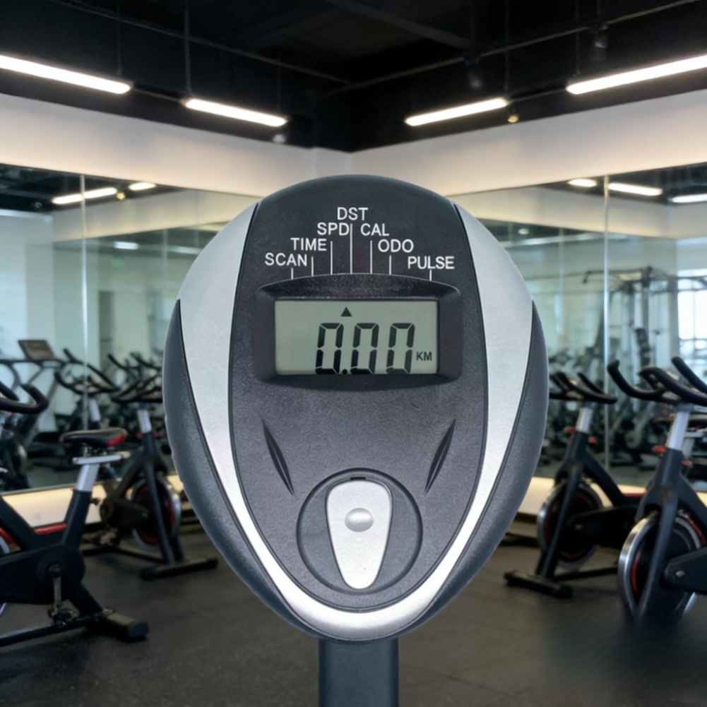 Exercise Bike Magnetic Resistance - 黒色ABS液晶ディスプレイ付きスピンバイク磁気抵抗制御スピードメーター、オドメーター、カロリーカウンター、室内運動器具