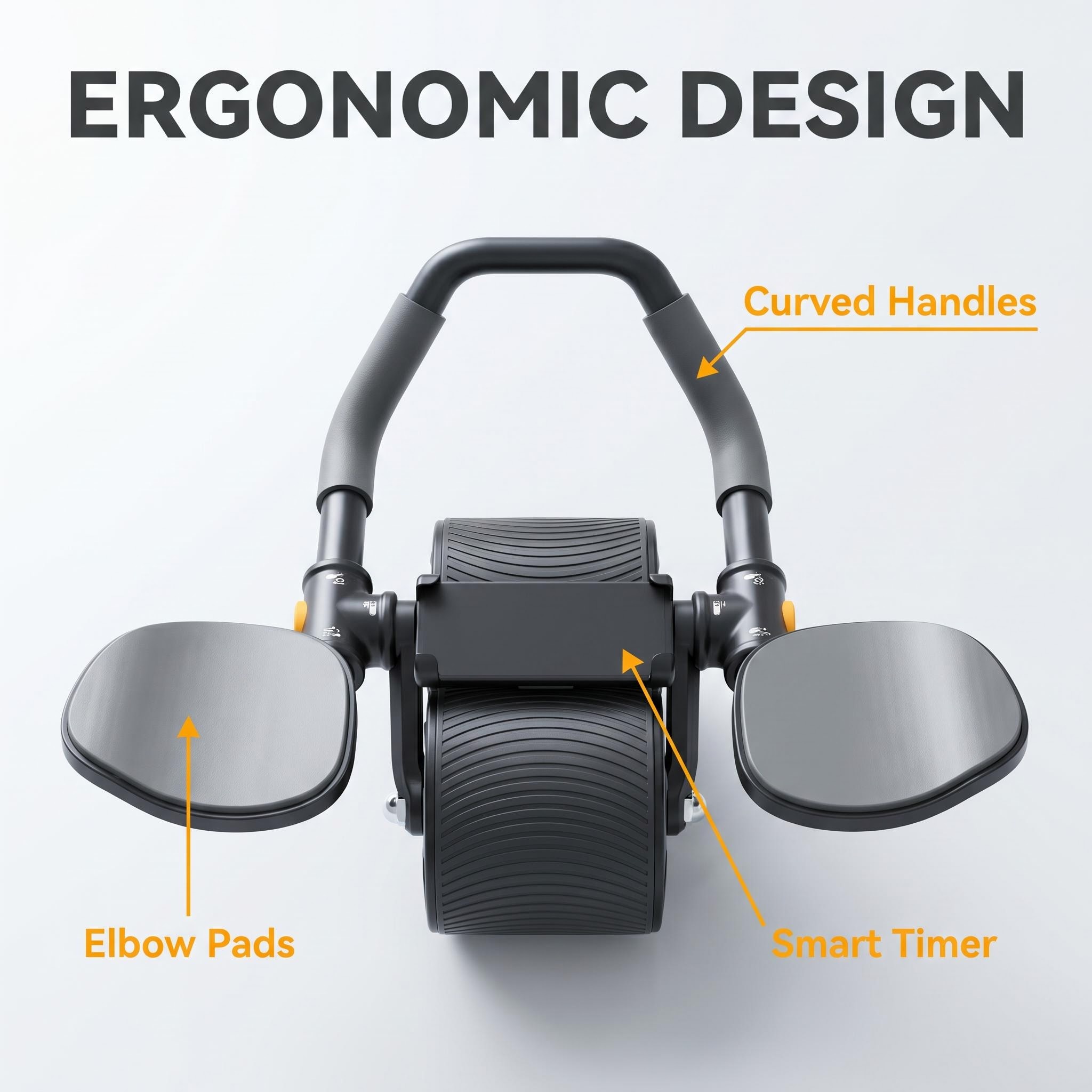 Ab Roller Wheel With Elbow Support - 3 IN 1 コアワークアウト アブローラー 膝パッド付き