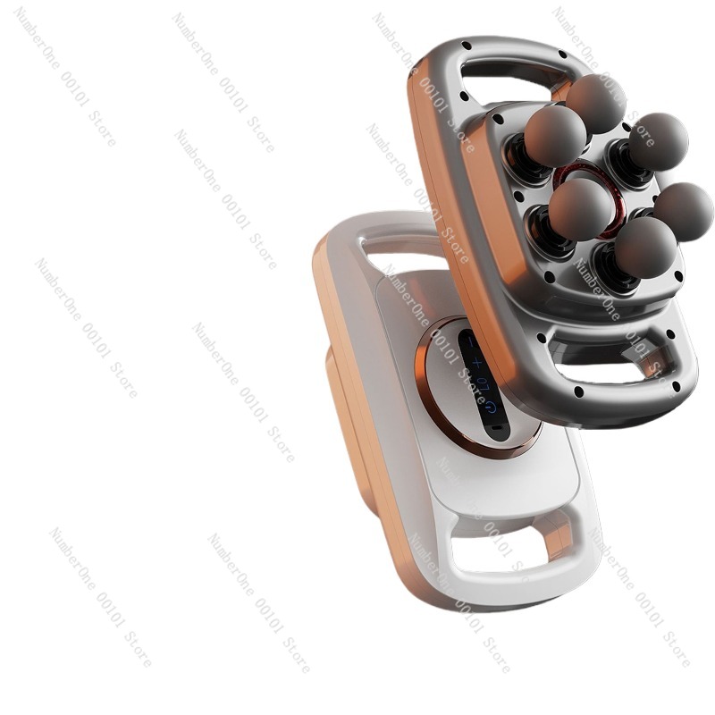 Electric Massage Gun Deep Tissue - プロ仕様筋膜リリースガン、6ヘッド深部組織マッサージ器、背中と腰のリラックスツール、ポータブル電動