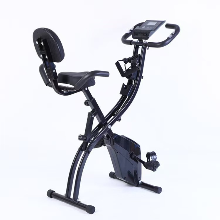 Exercise Bike Magnetic Resistance - 折りたたみ式マグネット式エクササイズバイク、調節可能な抵抗付き、家庭用エアロビクス運動に最適
