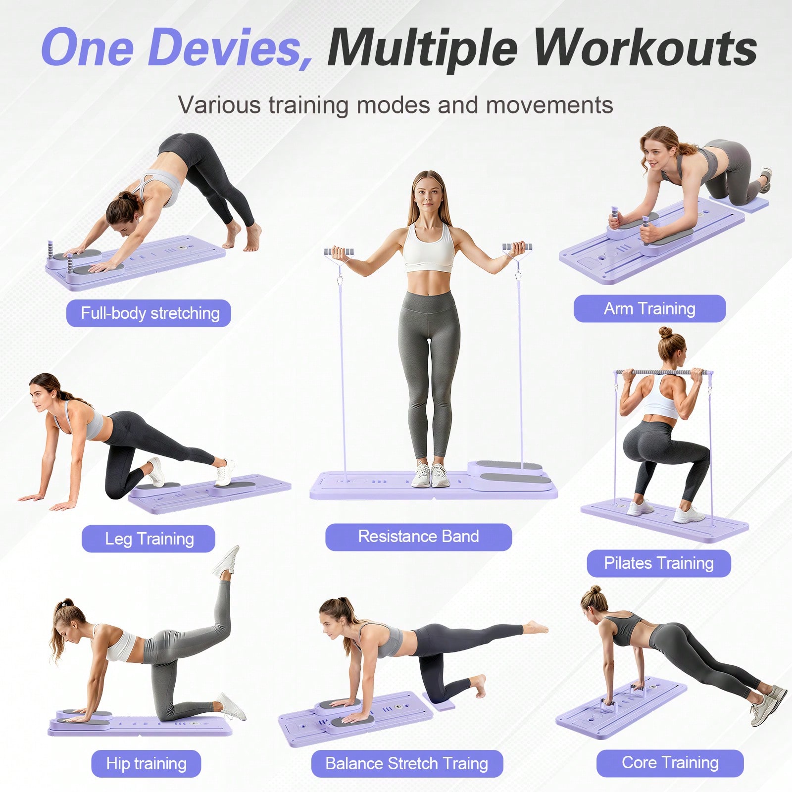 バー付きピラティスリフォーマー、スマホホルダー付きピラティス - Fitness Equipment のレビューと価格