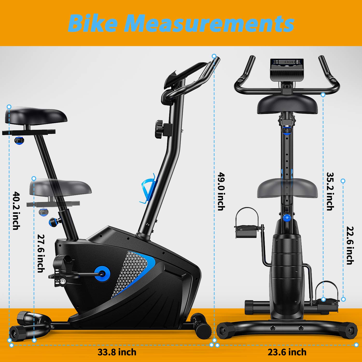 調整可能な磁気抵抗エクササイズバイク、静かでスムーズなサイク - Exercise Bike Magnetic Resistance のレビューと価格