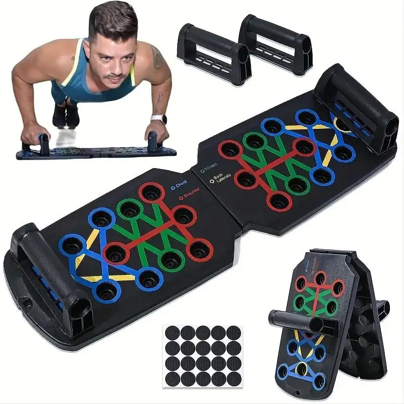 ポータブル多機能プッシュアップボードセットハンドル付き折りた - Push Up Board Foldable Multi Function のレビューと価格