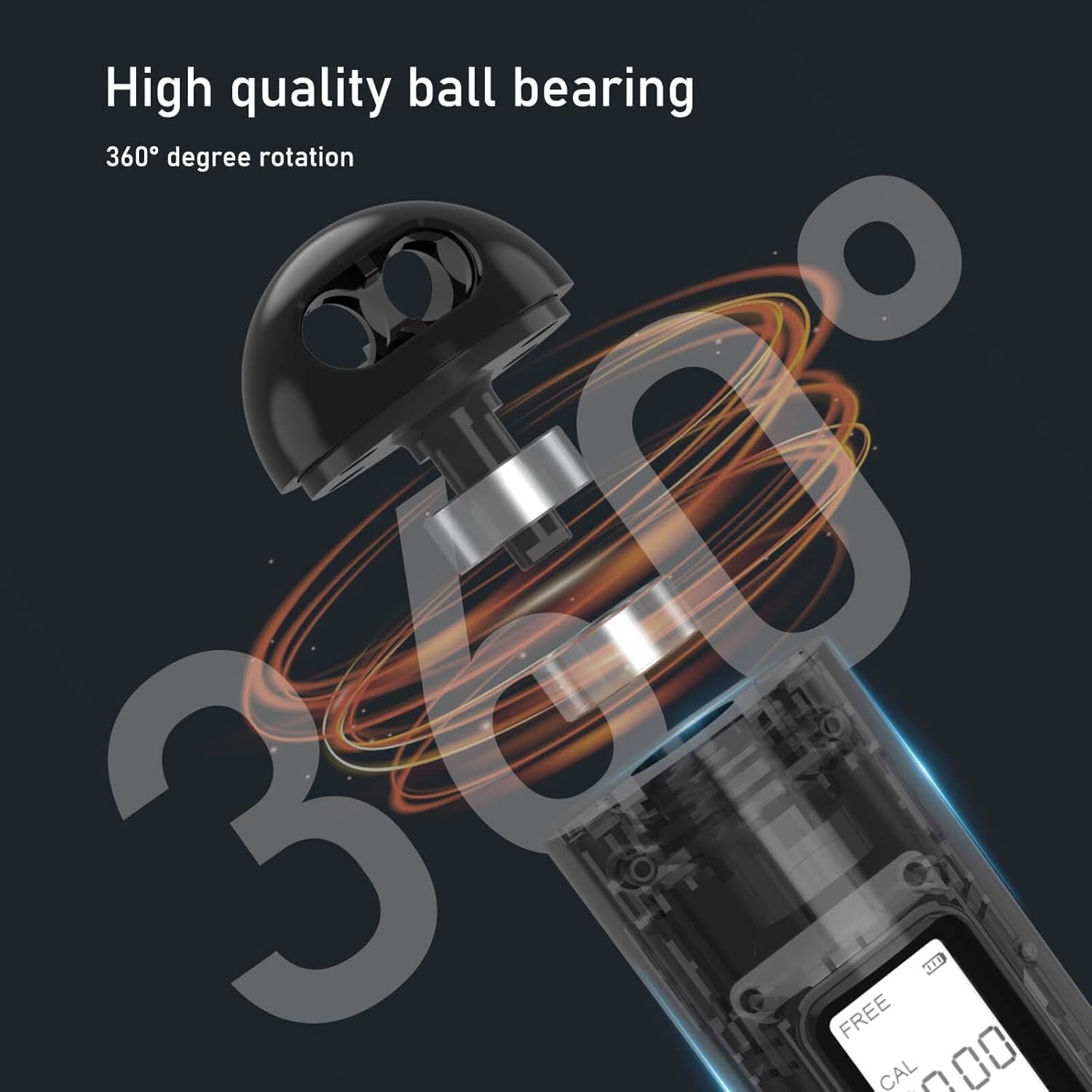 2-in-1スマートデジタルウェイトジャンプロープ、LEDデ - Smart Jump Rope Digital Counter のレビューと価格