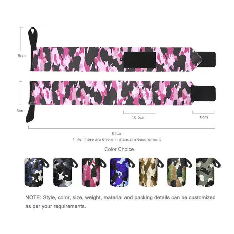 1pc 手首サポートジムストラップ迷彩調節可能なリストバンド - Wrist Wraps Weightlifting Support のレビューと価格