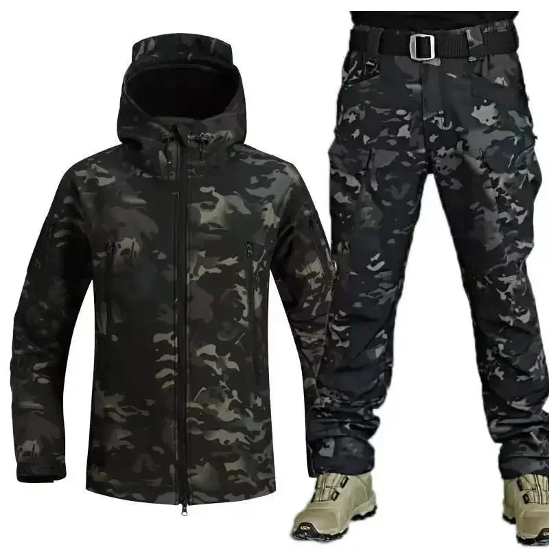 メンズ秋冬ジャケット、戦術的な防水アウトドアフィッシングハイ - Hiking のレビューと価格