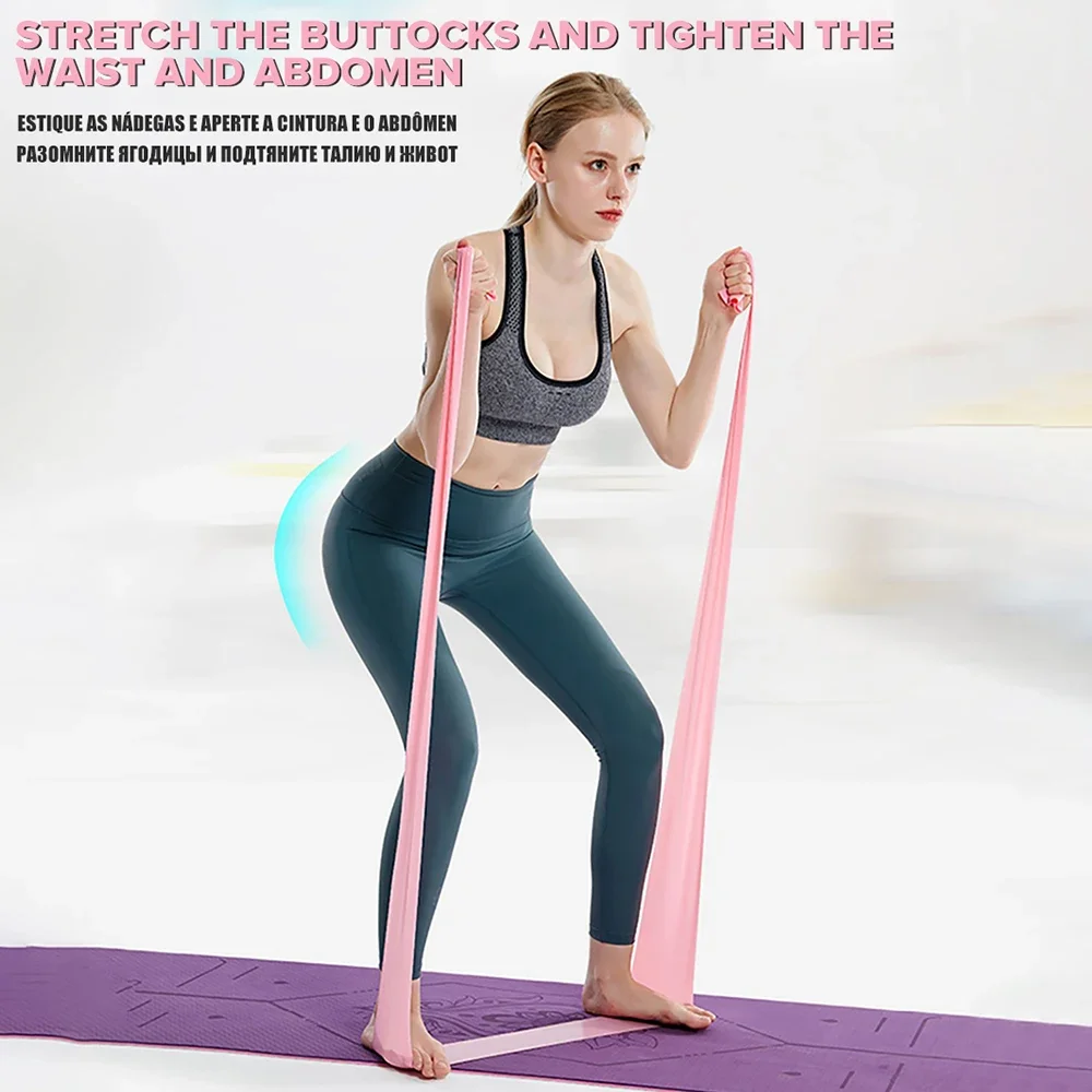 長さ200cmヨガピラティスストレッチ抵抗バンドジムフィット - Pilates Bar Kit With Resistance Bands のレビューと価格