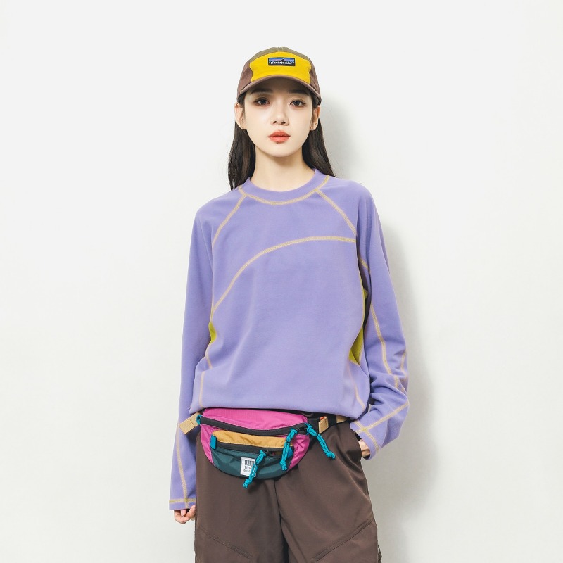 ユニセックスアウトドアカラーブロック長袖 Tシャツストレッチ - Hiking のレビューと価格