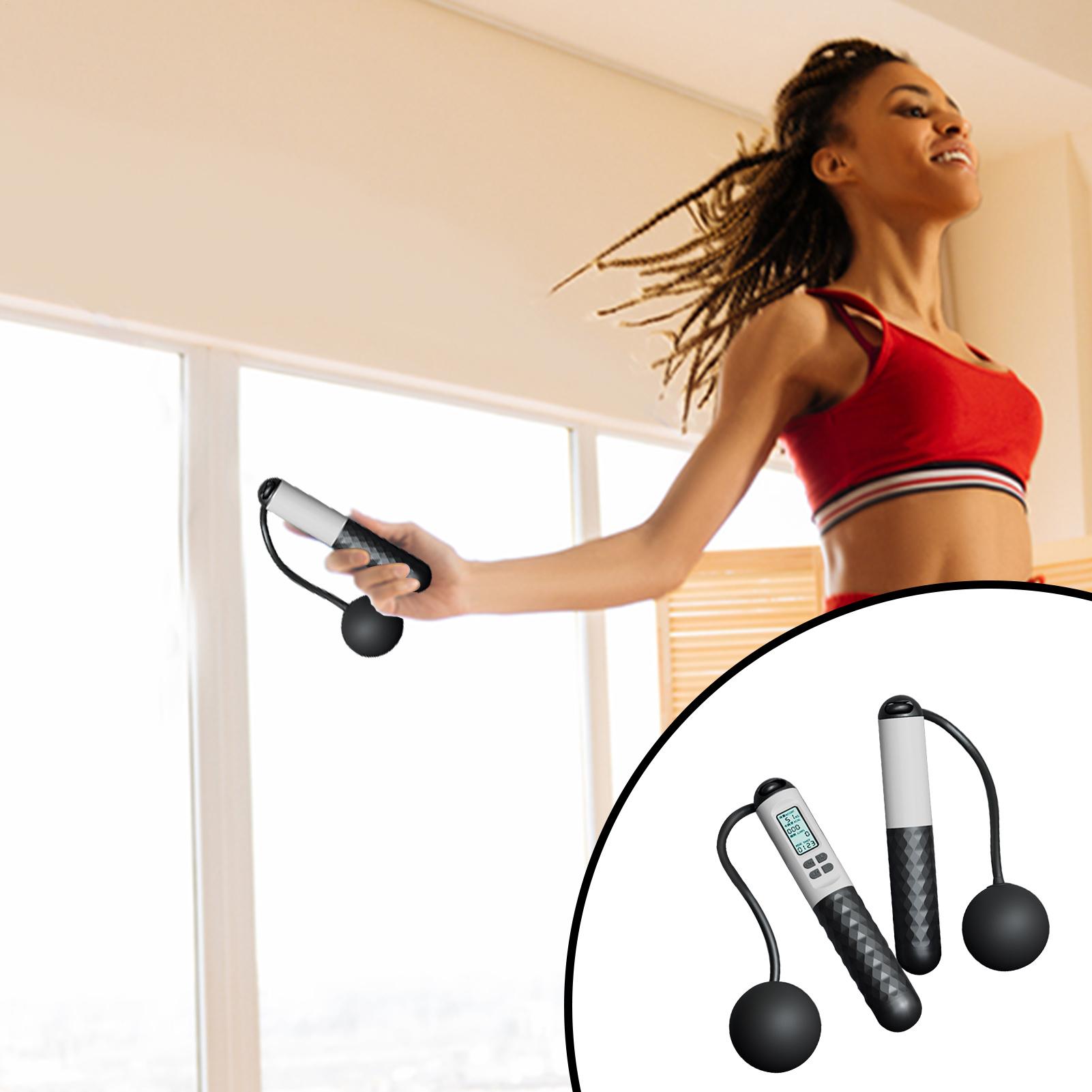 カウンター付きロープレス縄跳び フィットネスウェイト付き縄跳 - Smart Jump Rope Digital Counter のレビューと価格