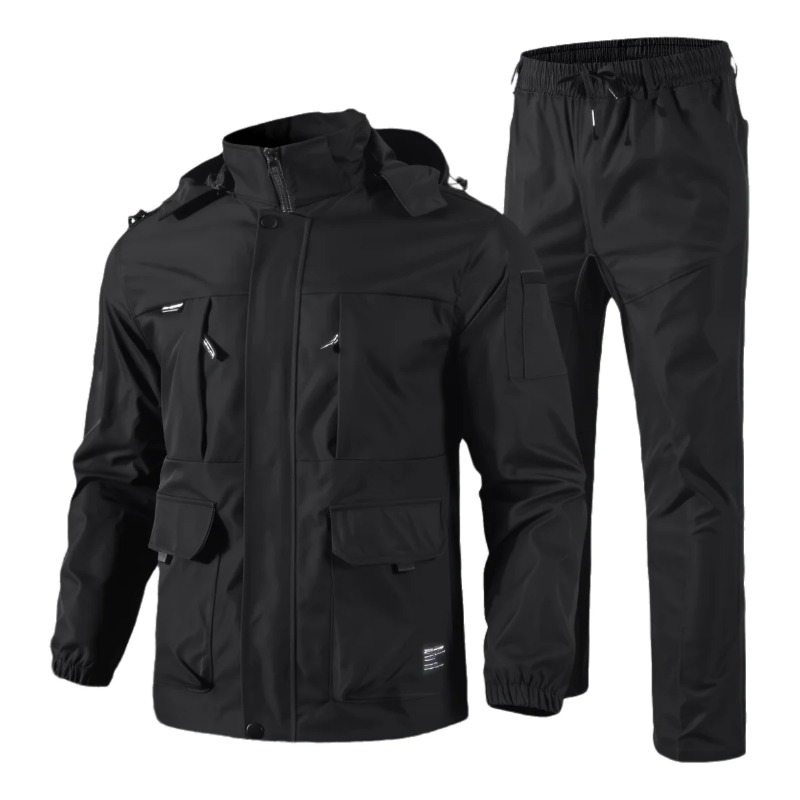 メンズ防水タクティカルセット 春秋用 取り外し可能な帽子付き - Hiking のレビューと価格