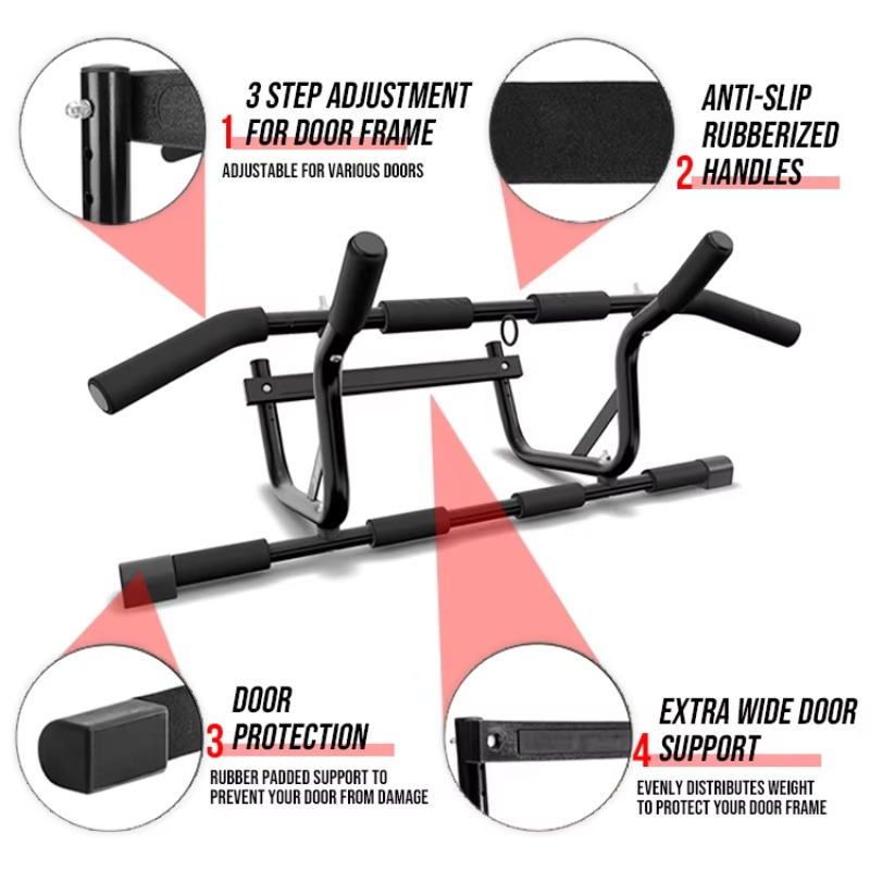 工場直販のプロ仕様ネジと滑り止め付きドアプルアップバー（パッ - Door Pull Up Bar No Screw のレビューと価格