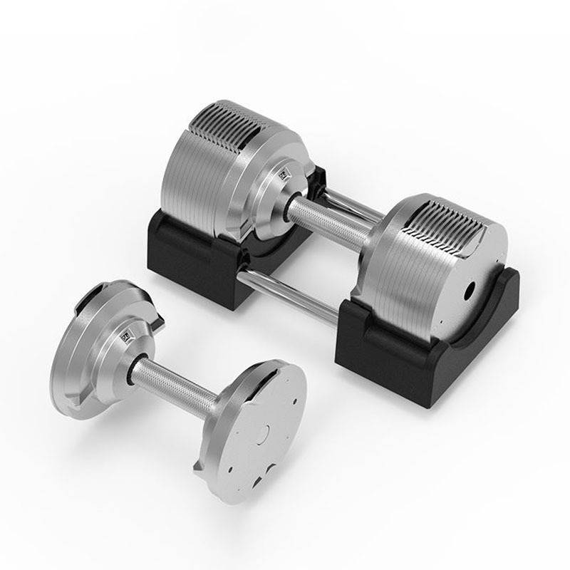 シルバー調整可能電気メッキダンベル 41.5kg ノンスリッ - Adjustable Dumbbell Pair 40Kg のレビューと価格