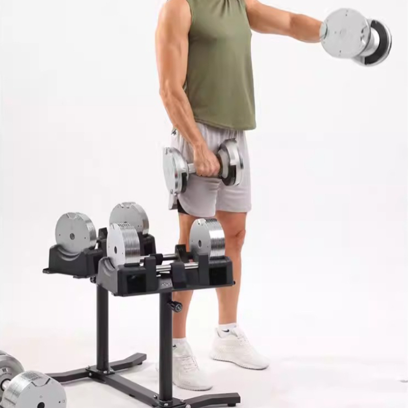 シルバー調整可能電気メッキダンベル 41.5kg ノンスリッ - Adjustable Dumbbell Pair 40Kg のレビューと価格