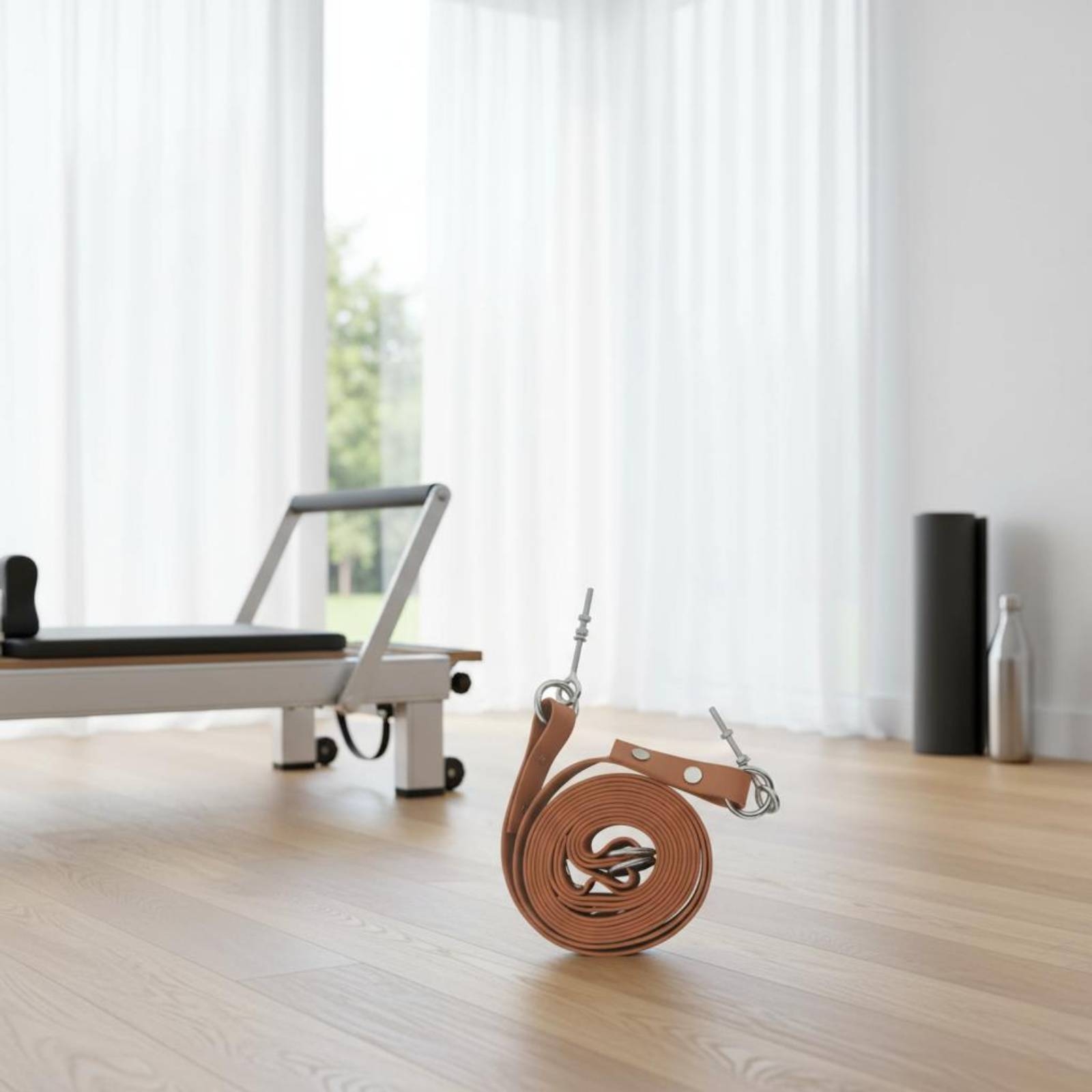 リフォーマー ダブルループストラップ 調節可能なピラティス  - Fitness Equipment のレビューと価格