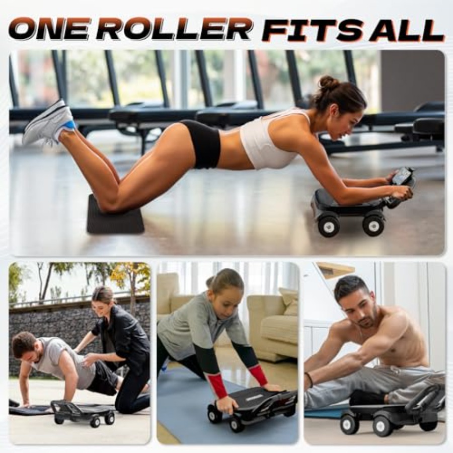 家庭用ジムコアトレーニング用アブローラーホイール - スチー - Ab Roller Wheel With Elbow Support のレビューと価格
